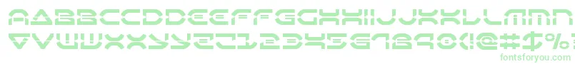 Шрифт Oberondeuxlaser – зелёные шрифты на белом фоне