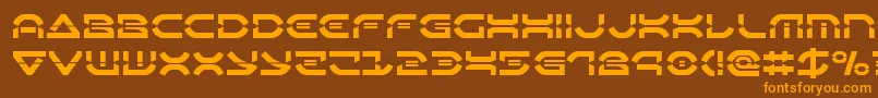 Oberondeuxlaser Font – Orange Fonts on Brown Background