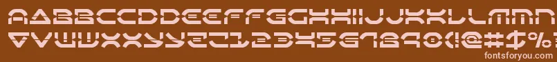 Oberondeuxlaser-fontti – vaaleanpunaiset fontit ruskealla taustalla