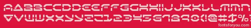 Oberondeuxlaser Font – Pink Fonts on Red Background