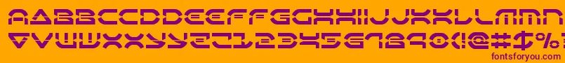 Шрифт Oberondeuxlaser – фиолетовые шрифты на оранжевом фоне