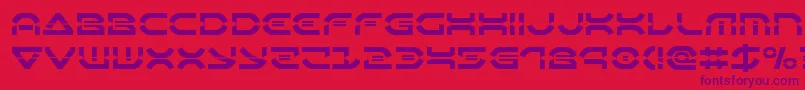 Oberondeuxlaser Font – Purple Fonts on Red Background