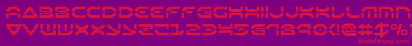 Шрифт Oberondeuxlaser – красные шрифты на фиолетовом фоне