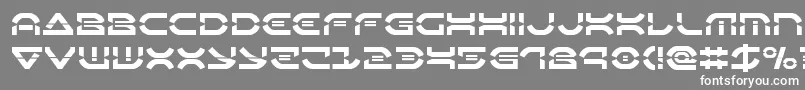 フォントOberondeuxlaser – 灰色の背景に白い文字