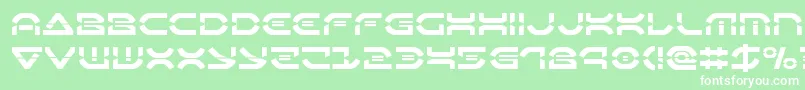 Шрифт Oberondeuxlaser – белые шрифты на зелёном фоне