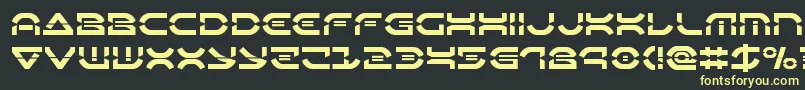 Oberondeuxlaser-Schriftart – Gelbe Schriften auf schwarzem Hintergrund