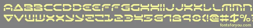 Шрифт Oberondeuxlaser – жёлтые шрифты на сером фоне