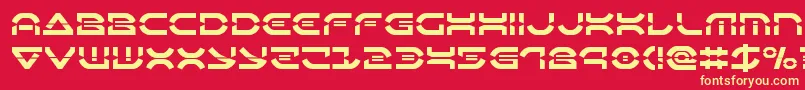 Oberondeuxlaser Font – Yellow Fonts on Red Background