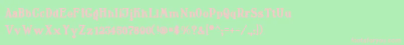 Waschkuechegrob Font – Pink Fonts on Green Background