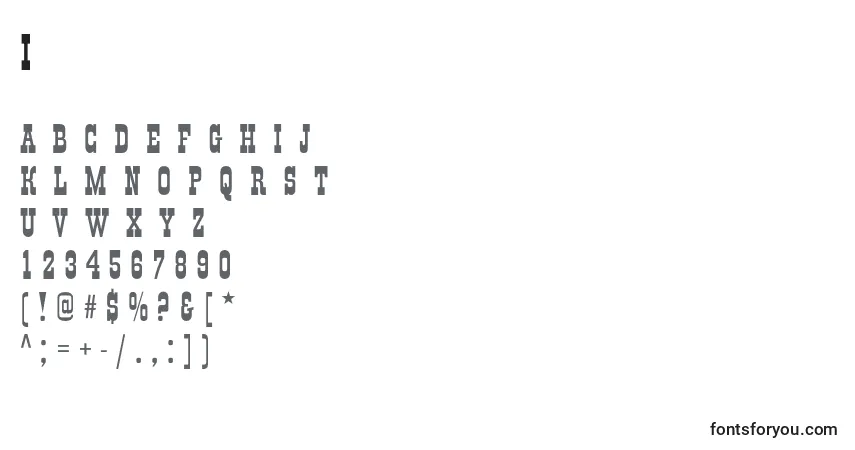 Schriftart Italianskyd – Alphabet, Zahlen, spezielle Symbole