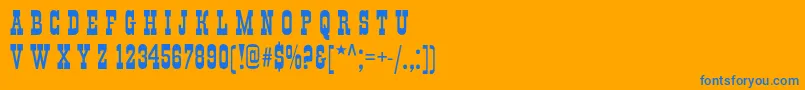 Italianskyd Font – Blue Fonts on Orange Background