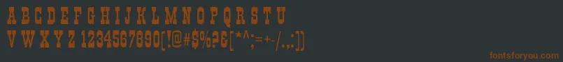 Italianskyd-fontti – ruskeat fontit mustalla taustalla
