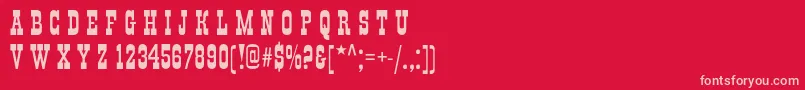 Italianskyd Font – Pink Fonts on Red Background