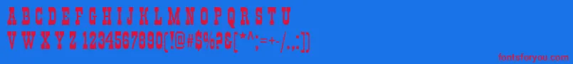 Italianskyd Font – Red Fonts on Blue Background