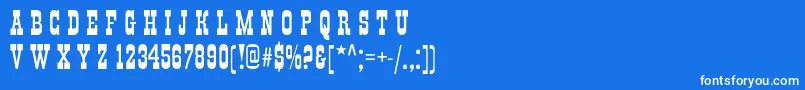 フォントItalianskyd – 青い背景に白い文字