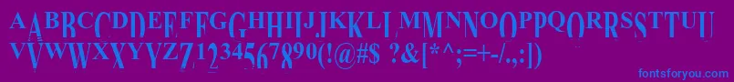 Dresden Font – Blue Fonts on Purple Background