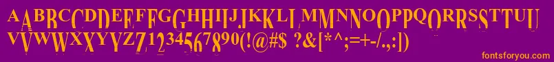 Dresden Font – Orange Fonts on Purple Background