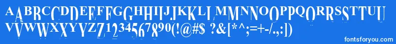 Dresden Font – White Fonts on Blue Background