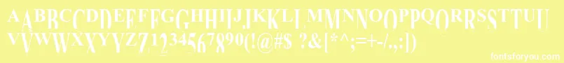 Dresden Font – White Fonts on Yellow Background