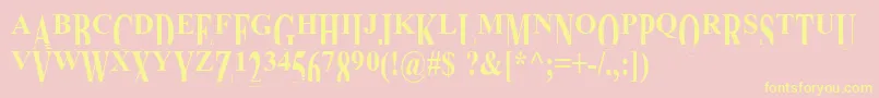 Dresden Font – Yellow Fonts on Pink Background