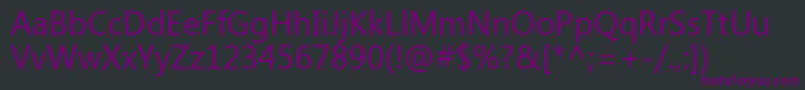 Fonte MicrosoftNewTaiLue – fontes roxas em um fundo preto