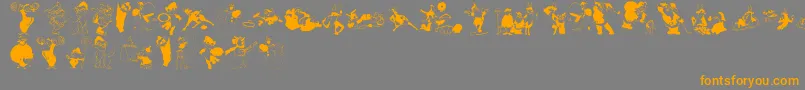 Xmasone Font – Orange Fonts on Gray Background
