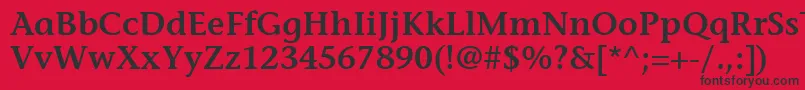 ItcStoneInformalLtSemibold Font – Black Fonts on Red Background