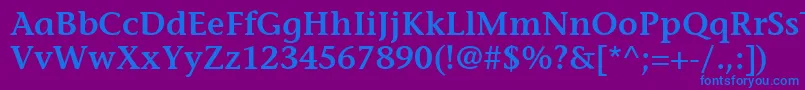 ItcStoneInformalLtSemibold Font – Blue Fonts on Purple Background