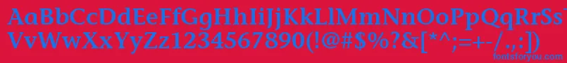 ItcStoneInformalLtSemibold Font – Blue Fonts on Red Background