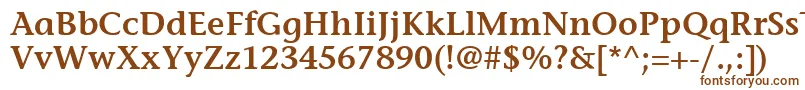 Шрифт ItcStoneInformalLtSemibold – коричневые шрифты на белом фоне