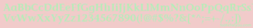 ItcStoneInformalLtSemibold Font – Green Fonts on Pink Background