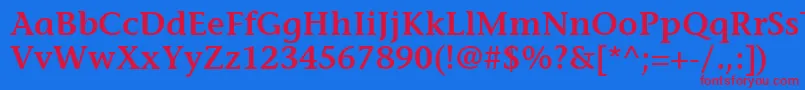 ItcStoneInformalLtSemibold Font – Red Fonts on Blue Background
