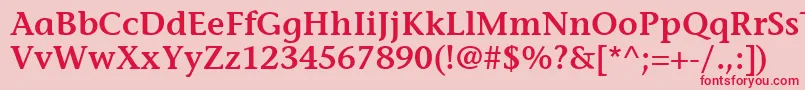 ItcStoneInformalLtSemibold Font – Red Fonts on Pink Background