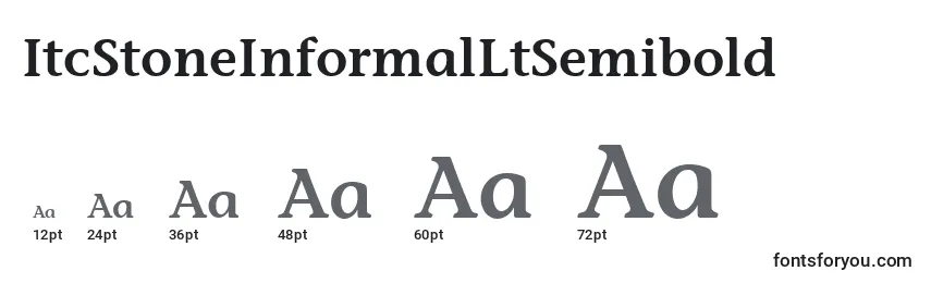 Размеры шрифта ItcStoneInformalLtSemibold