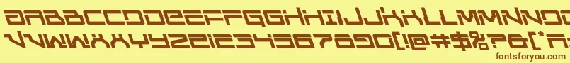Unitedplanetsleft-fontti – ruskeat fontit keltaisella taustalla