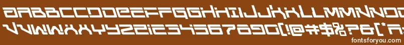 Unitedplanetsleft Font – White Fonts on Brown Background