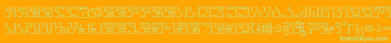 Phaserbank3D Font – Green Fonts on Orange Background