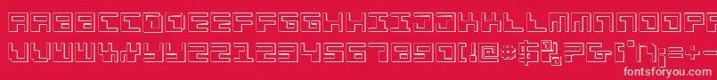 Phaserbank3D Font – Pink Fonts on Red Background