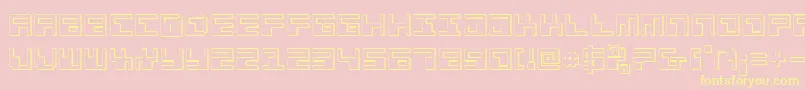 Phaserbank3D Font – Yellow Fonts on Pink Background