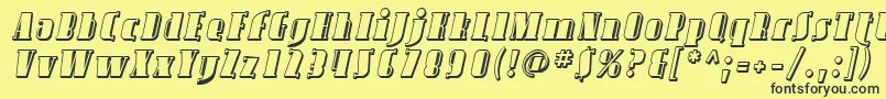 SfavondaleshadedItalic Font – Black Fonts on Yellow Background