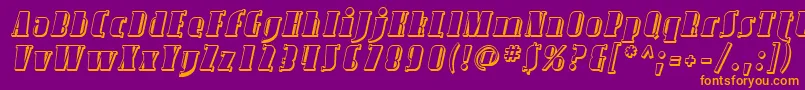 SfavondaleshadedItalic Font – Orange Fonts on Purple Background