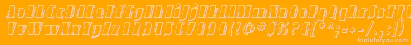 SfavondaleshadedItalic Font – Pink Fonts on Orange Background