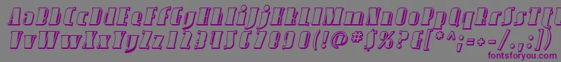 Police SfavondaleshadedItalic – polices violettes sur fond gris