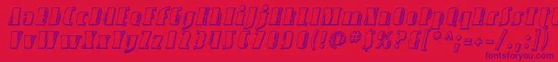 SfavondaleshadedItalic Font – Purple Fonts on Red Background