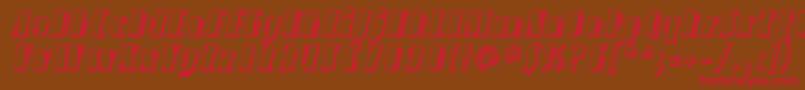 SfavondaleshadedItalic Font – Red Fonts on Brown Background