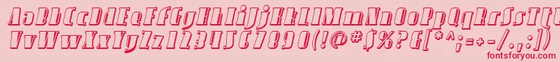 SfavondaleshadedItalic Font – Red Fonts on Pink Background