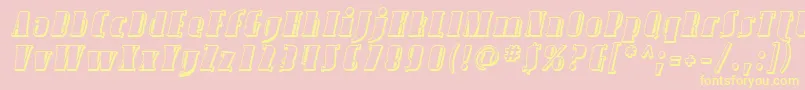 SfavondaleshadedItalic Font – Yellow Fonts on Pink Background