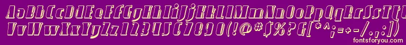 SfavondaleshadedItalic Font – Yellow Fonts on Purple Background