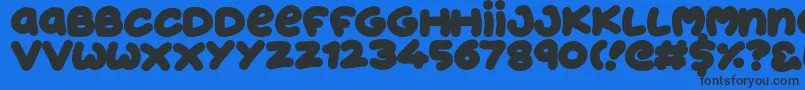 JellyDonuts Font – Black Fonts on Blue Background