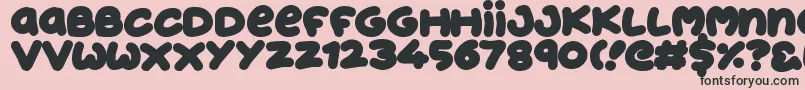 JellyDonuts Font – Black Fonts on Pink Background